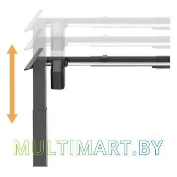 Стол для работы стоя ErgoSmart Electric Desk Compact 1360х800х36 мм (дуб мореный/черный) картинка 3